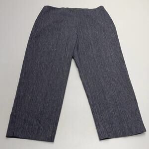 JONES NEW YORK Women’s 6P Blue Linen Blend Capri